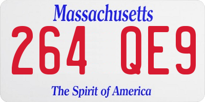 MA license plate 264QE9