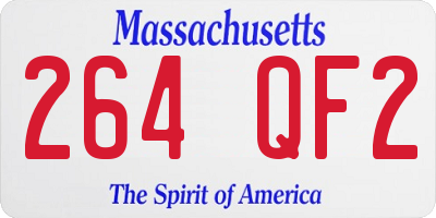 MA license plate 264QF2