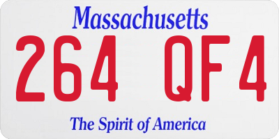 MA license plate 264QF4