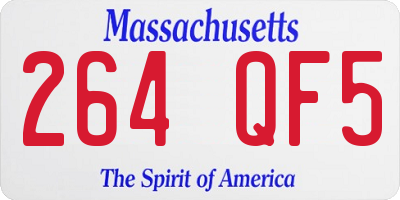 MA license plate 264QF5