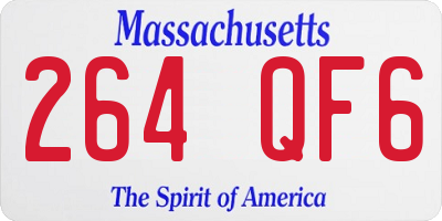 MA license plate 264QF6
