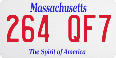 MA license plate 264QF7