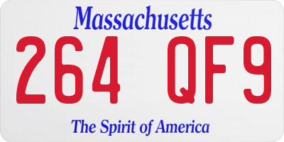 MA license plate 264QF9