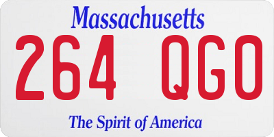 MA license plate 264QG0