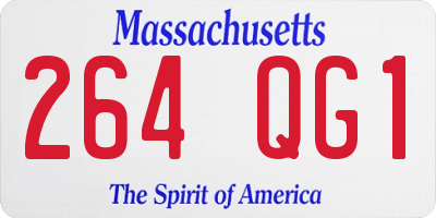 MA license plate 264QG1
