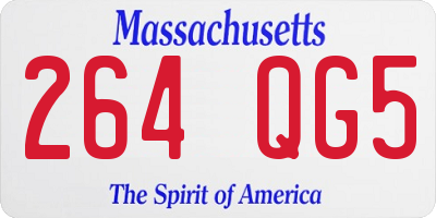 MA license plate 264QG5