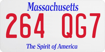 MA license plate 264QG7