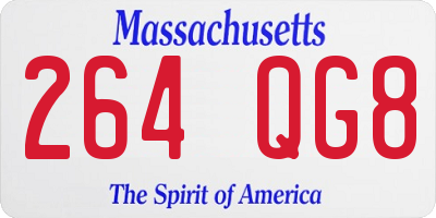 MA license plate 264QG8