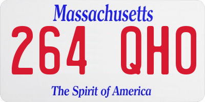 MA license plate 264QH0