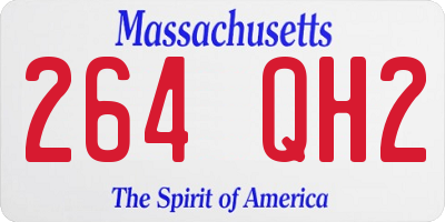MA license plate 264QH2