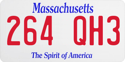 MA license plate 264QH3