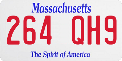 MA license plate 264QH9