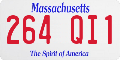 MA license plate 264QI1