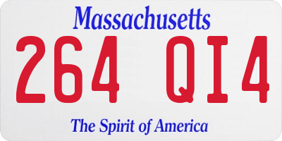 MA license plate 264QI4