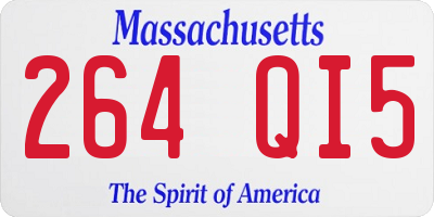 MA license plate 264QI5