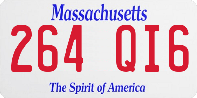 MA license plate 264QI6