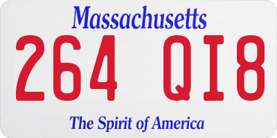 MA license plate 264QI8