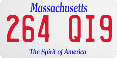 MA license plate 264QI9