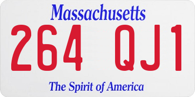 MA license plate 264QJ1