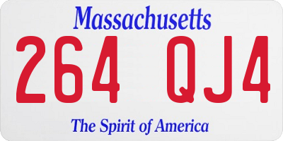 MA license plate 264QJ4