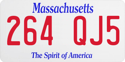 MA license plate 264QJ5