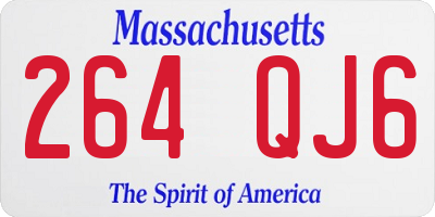 MA license plate 264QJ6
