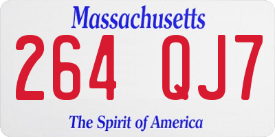 MA license plate 264QJ7