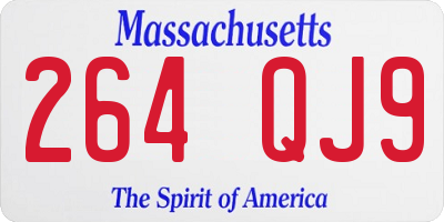 MA license plate 264QJ9