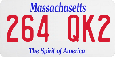 MA license plate 264QK2
