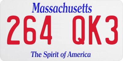 MA license plate 264QK3
