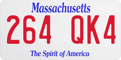 MA license plate 264QK4