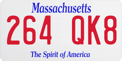 MA license plate 264QK8