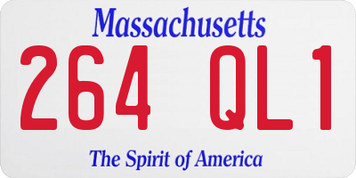 MA license plate 264QL1