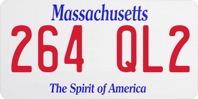 MA license plate 264QL2