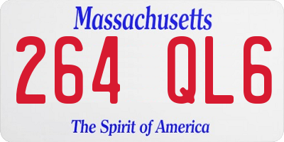 MA license plate 264QL6