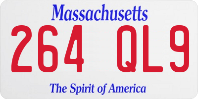 MA license plate 264QL9