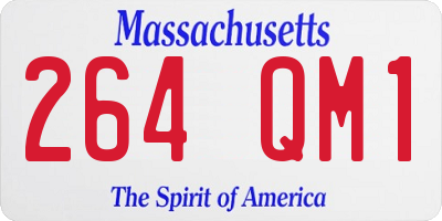 MA license plate 264QM1