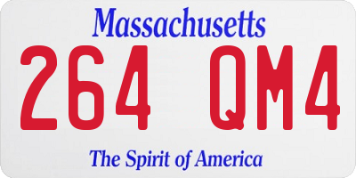 MA license plate 264QM4