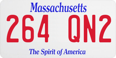 MA license plate 264QN2
