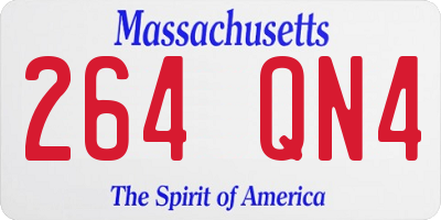 MA license plate 264QN4
