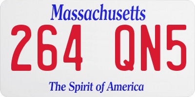 MA license plate 264QN5