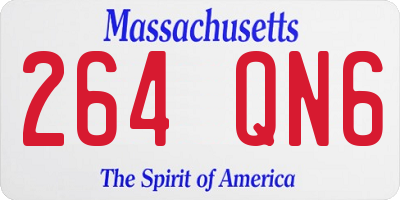 MA license plate 264QN6