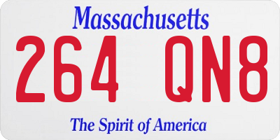 MA license plate 264QN8