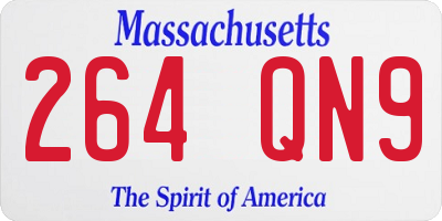 MA license plate 264QN9