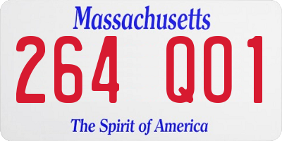 MA license plate 264QO1