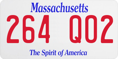 MA license plate 264QO2