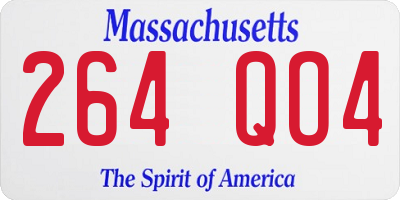 MA license plate 264QO4