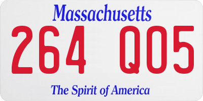 MA license plate 264QO5
