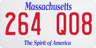 MA license plate 264QO8