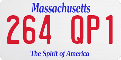 MA license plate 264QP1